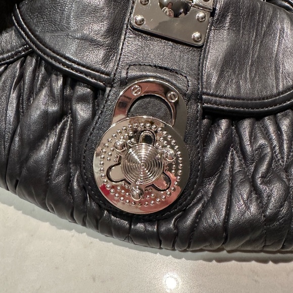 Steven by Steve Madden - black leather shoulder purse - Picture 3 of 8